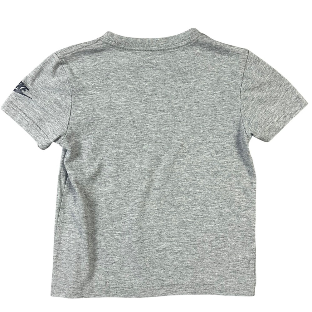 Nike T-Shirt Kids 6 Gray Short Sleeve Futura Logo Graphic Athletic Cotton Tee - Picture 5 of 6